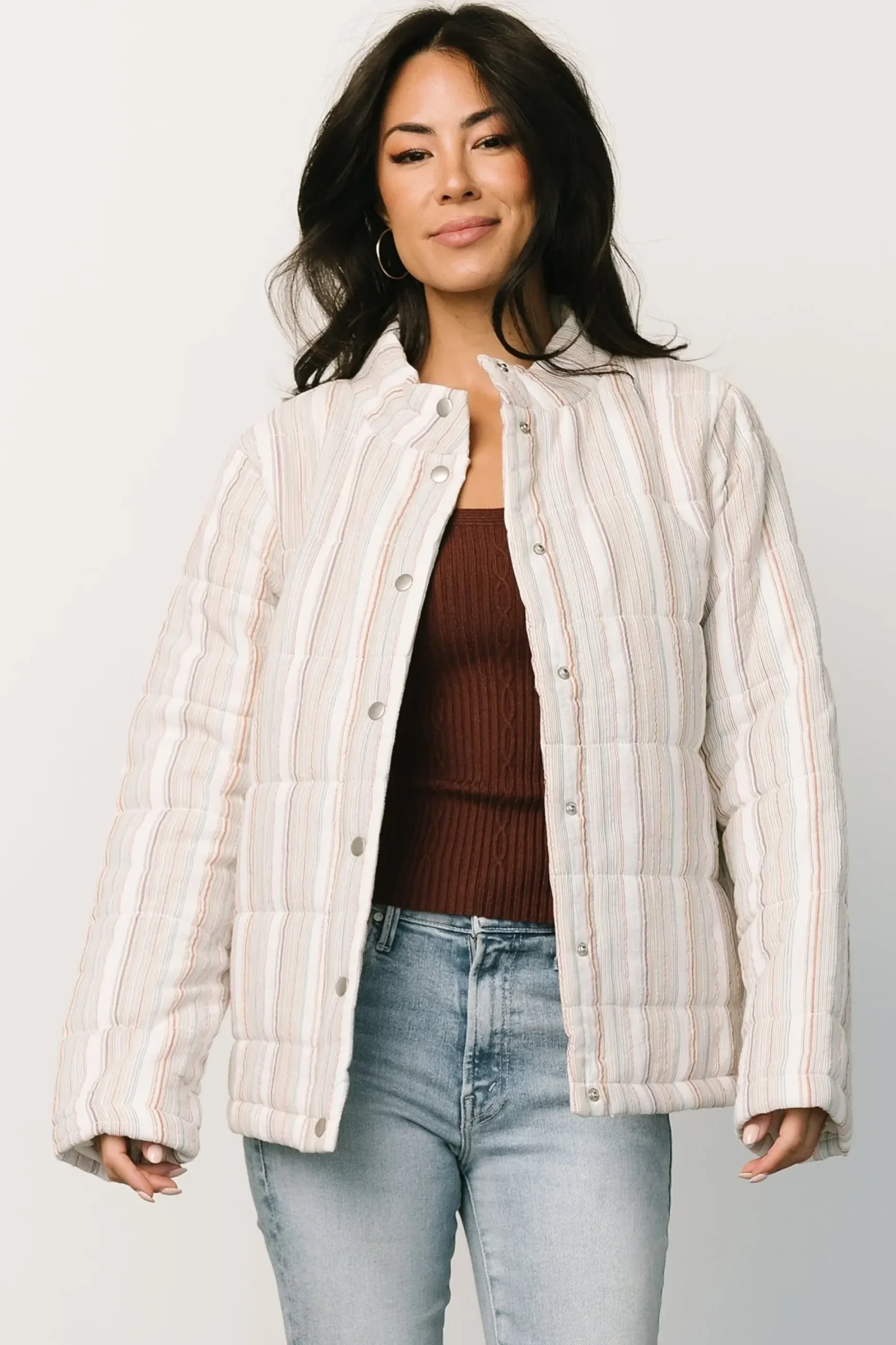 Outlet Baltic Born Carlton Quilted Jacket | Multi Stripe