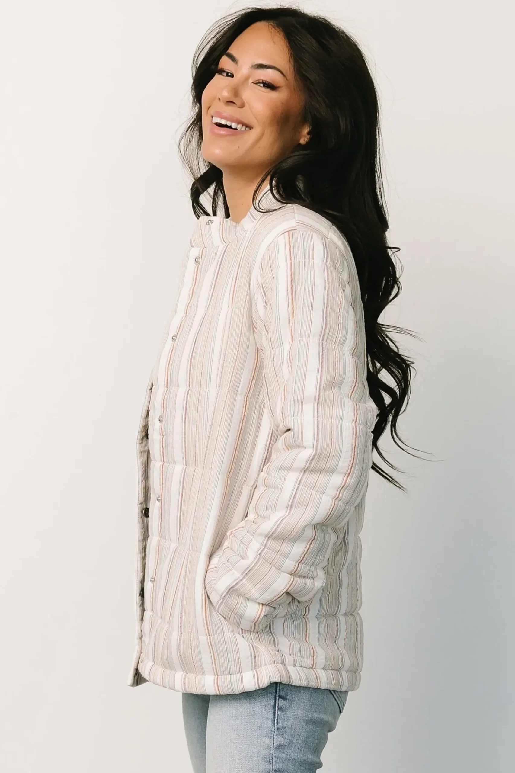 Outlet Baltic Born Carlton Quilted Jacket | Multi Stripe