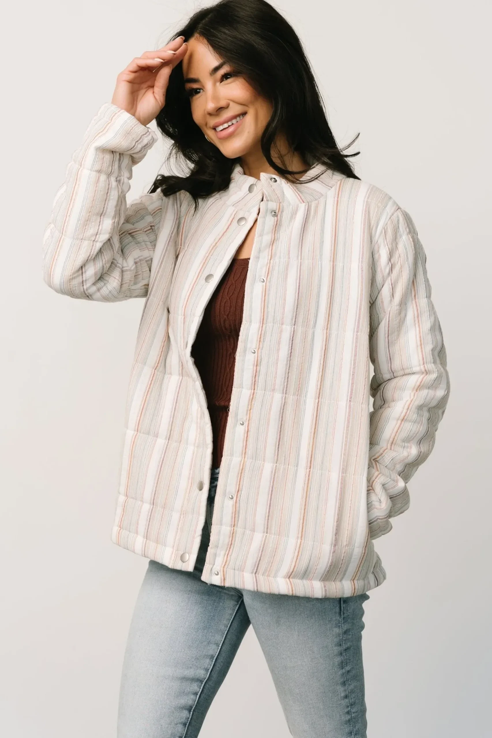 Outlet Baltic Born Carlton Quilted Jacket | Multi Stripe