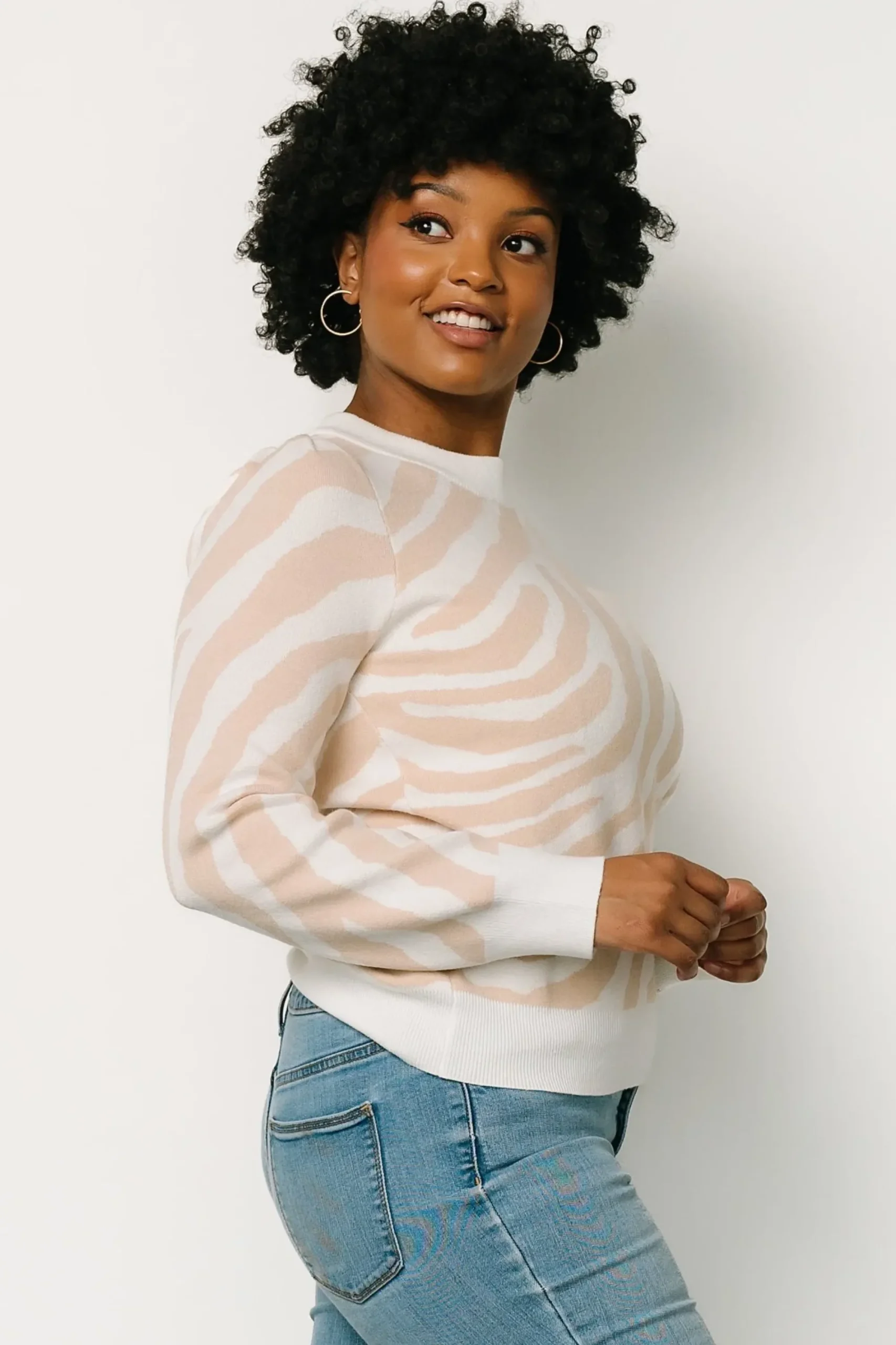 Outlet Baltic Born Carter Sweater | Oatmeal Print