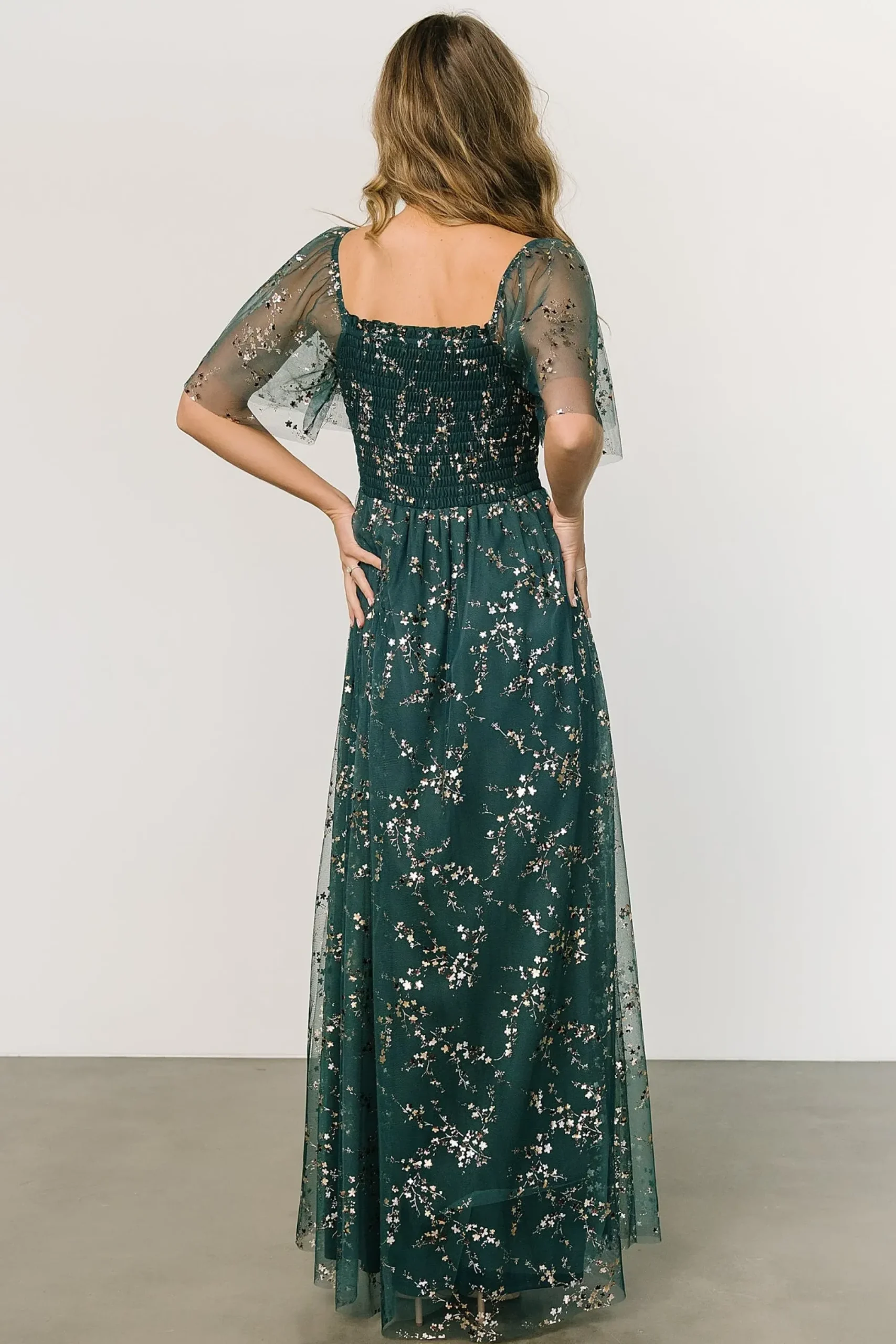 Clearance Baltic Born Cassandra Tulle Maxi Dress | Green + Gold