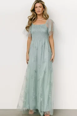 Sale Baltic Born Cassandra Tulle Maxi Dress | Sage Sparkle