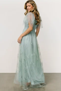 Sale Baltic Born Cassandra Tulle Maxi Dress | Sage Sparkle
