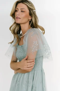 Sale Baltic Born Cassandra Tulle Maxi Dress | Sage Sparkle