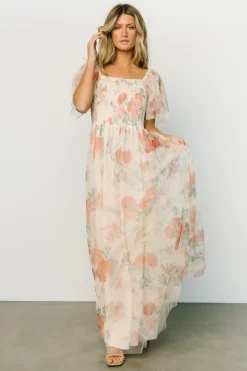 Hot Baltic Born Cassandra Tulle Maxi Dress | Buttercream Floral