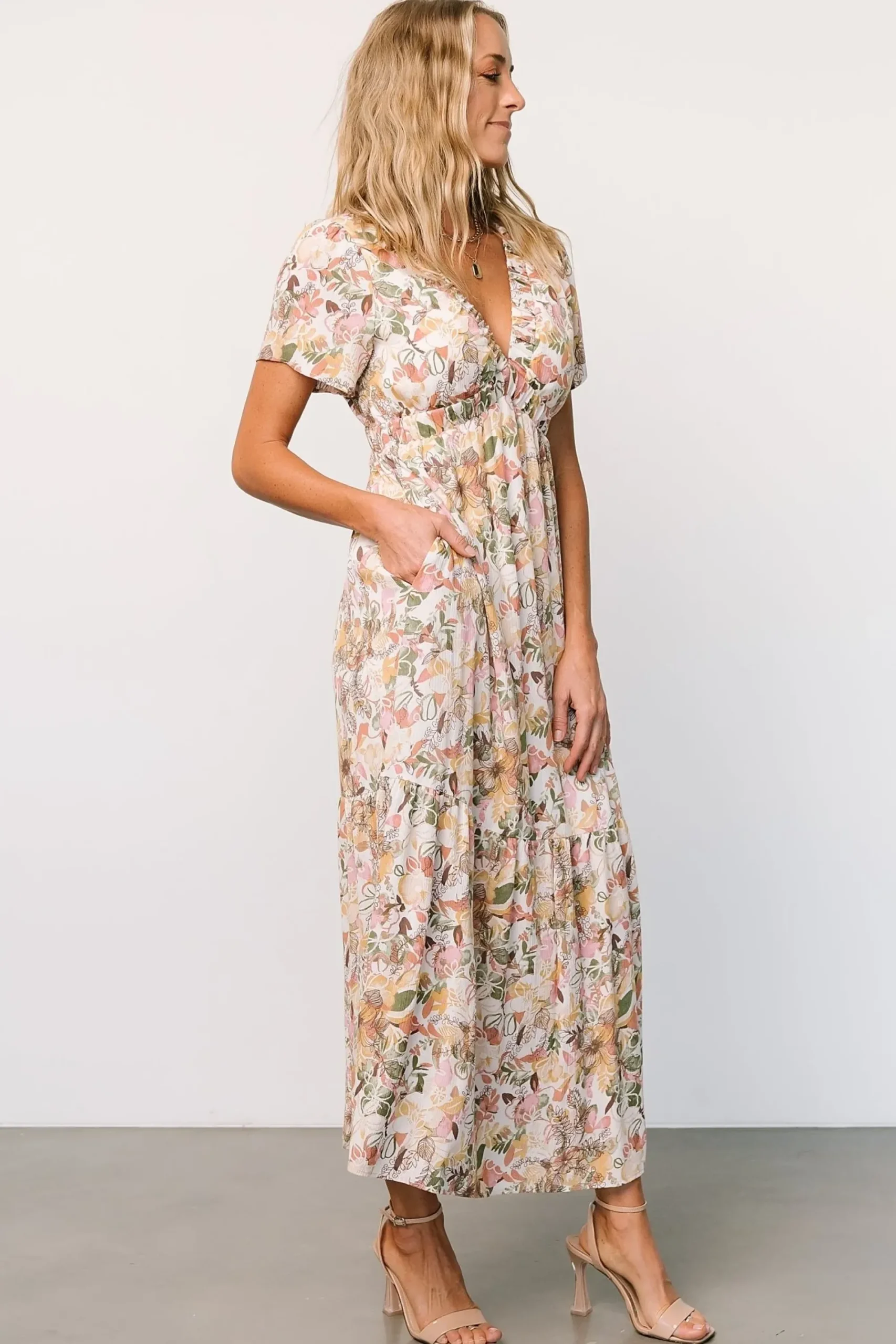 Discount Baltic Born Cassie Short Sleeve Dress | Multi Floral