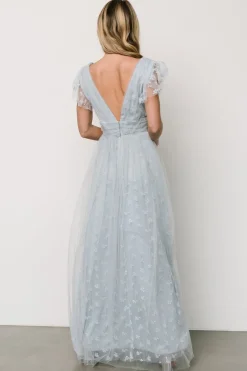 Discount Baltic Born Caterina Tulle Maxi Dress | Light Blue
