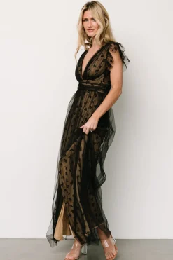 Fashion Baltic Born Caterina Tulle Maxi Dress | Black + Nude