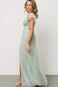 Outlet Baltic Born Caterina Tulle Maxi Dress | Sage