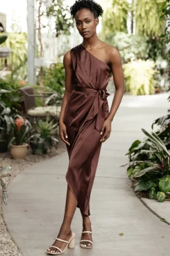 Online Baltic Born Celia One Shoulder Midi Dress | Clove