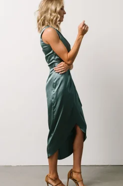 Online Baltic Born Celia One Shoulder Midi Dress | Blue Sage