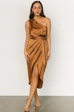 Fashion Baltic Born Celia One Shoulder Midi Dress | Bronze