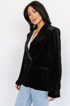 Discount Baltic Born Centennial Velvet Blazer | Black
