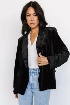 Discount Baltic Born Centennial Velvet Blazer | Black
