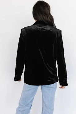 Discount Baltic Born Centennial Velvet Blazer | Black