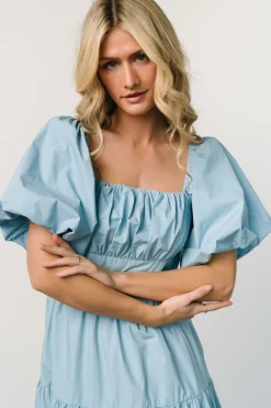 Sale Baltic Born Cindy Puff Sleeve Tiered Dress | Blue