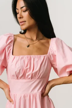 Sale Baltic Born Cindy Puff Sleeve Tiered Dress | Pink