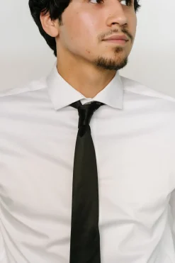 Online Baltic Born Classic Satin Tie | Black