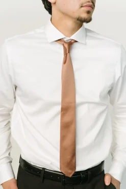 Sale Baltic Born Classic Satin Tie | Bronze