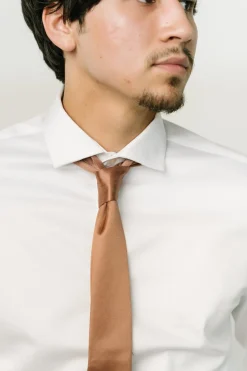 Sale Baltic Born Classic Satin Tie | Bronze