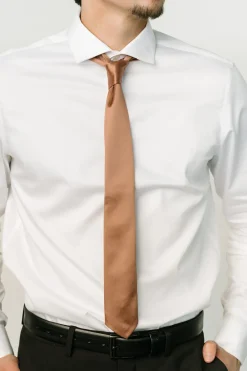 Sale Baltic Born Classic Satin Tie | Bronze