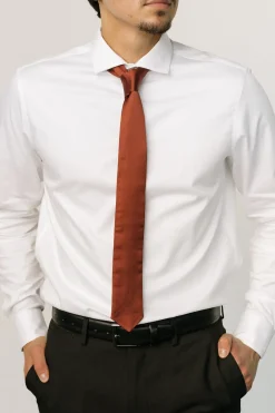 Online Baltic Born Classic Satin Tie | Cinnamon