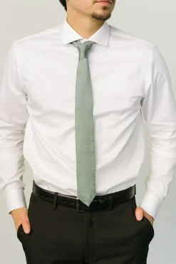 Sale Baltic Born Classic Satin Tie | Eucalyptus