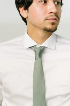 Sale Baltic Born Classic Satin Tie | Eucalyptus