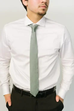 Sale Baltic Born Classic Satin Tie | Eucalyptus