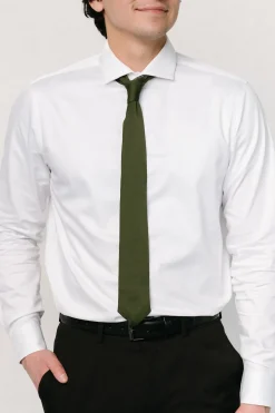 Fashion Baltic Born Classic Satin Tie | Juniper Green