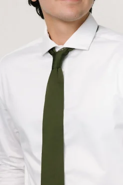 Fashion Baltic Born Classic Satin Tie | Juniper Green