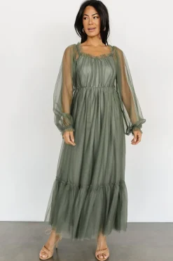 New Baltic Born Cleobelle Maxi Dress | Dusty Olive