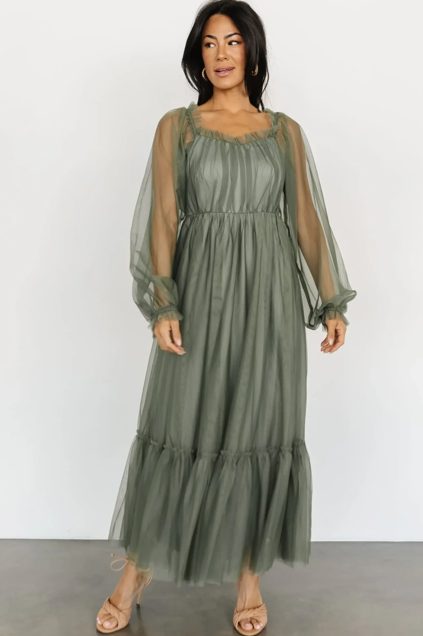 New Baltic Born Cleobelle Maxi Dress | Dusty Olive