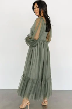 New Baltic Born Cleobelle Maxi Dress | Dusty Olive
