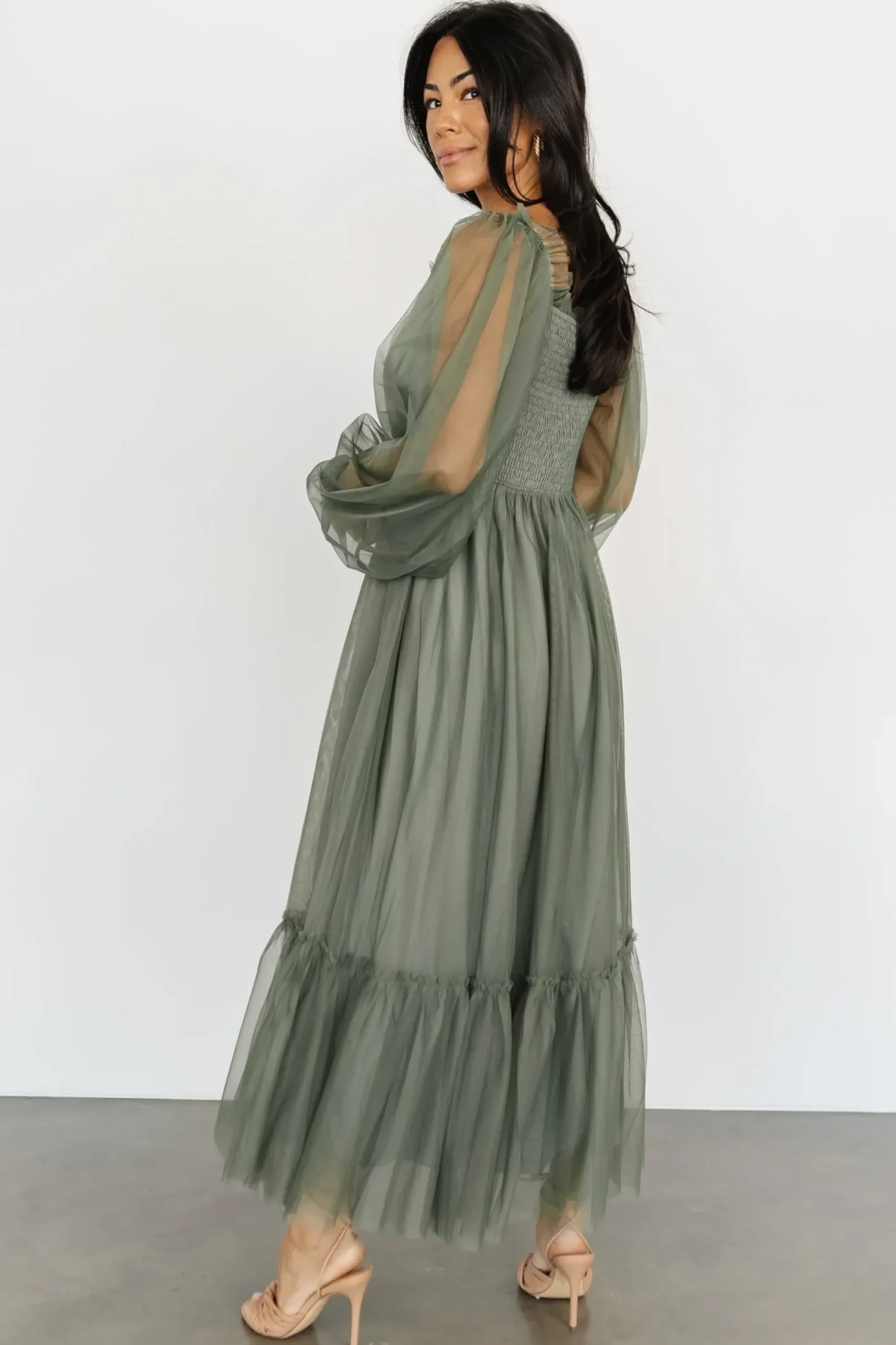 New Baltic Born Cleobelle Maxi Dress | Dusty Olive