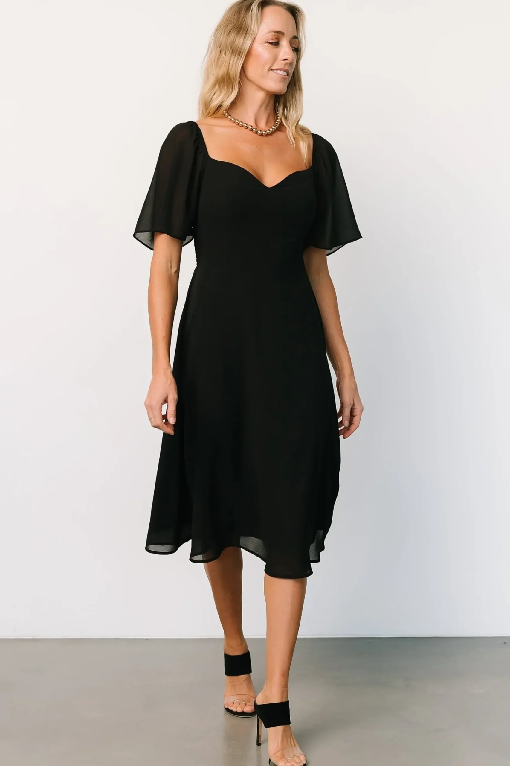 Fashion Baltic Born Colette Sweetheart Midi Dress | Black