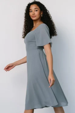 Best Baltic Born Colette Sweetheart Midi Dress | Dusty Blue