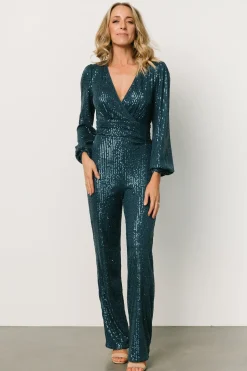 Clearance Baltic Born Comet Sequin Jumpsuit | Topaz