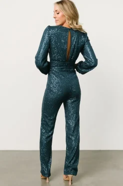 Clearance Baltic Born Comet Sequin Jumpsuit | Topaz