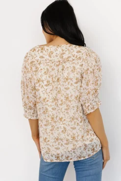 Outlet Baltic Born Cordova Top | Cream Multi Floral