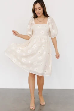Outlet Baltic Born Daisy Short Dress | Vintage Cream Floral