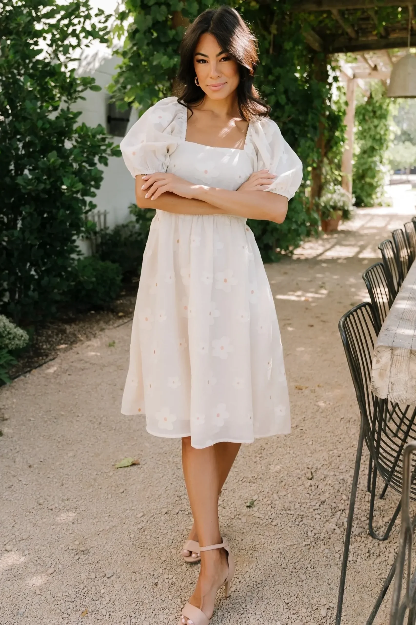 Outlet Baltic Born Daisy Short Dress | Vintage Cream Floral