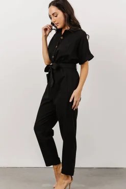 Outlet Baltic Born Dallas Button Up Jumpsuit | Black