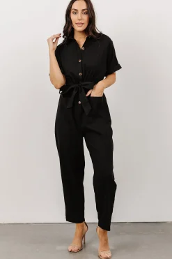 Outlet Baltic Born Dallas Button Up Jumpsuit | Black