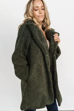 Best Baltic Born Damien Sherpa Coat | Dark Green