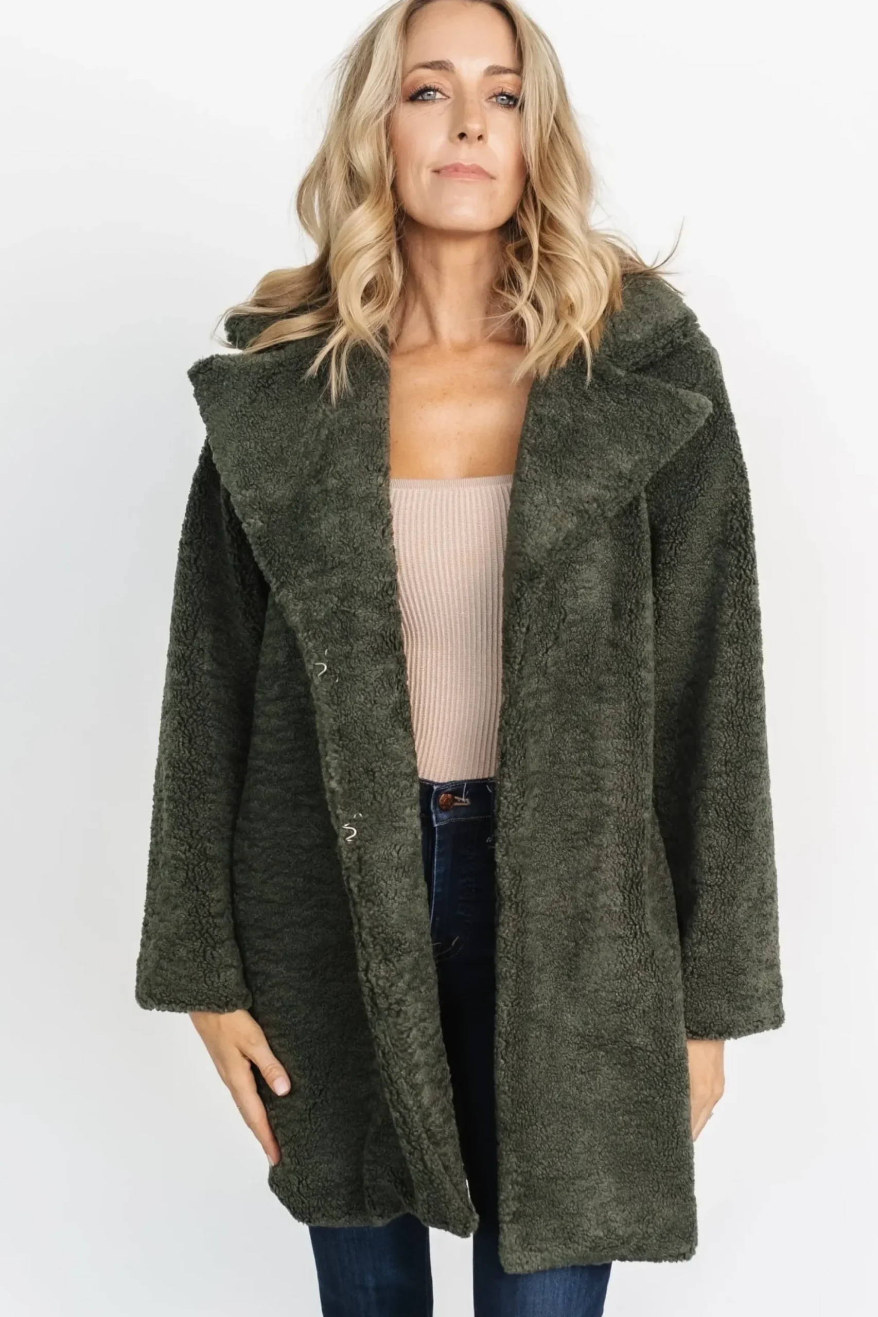 Best Baltic Born Damien Sherpa Coat | Dark Green