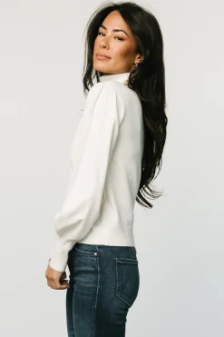 Discount Baltic Born Danica Turtleneck Knit Top | Ivory