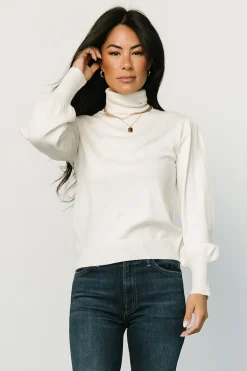 Discount Baltic Born Danica Turtleneck Knit Top | Ivory