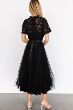Outlet Baltic Born Darcy Tulle Midi Dress | Black