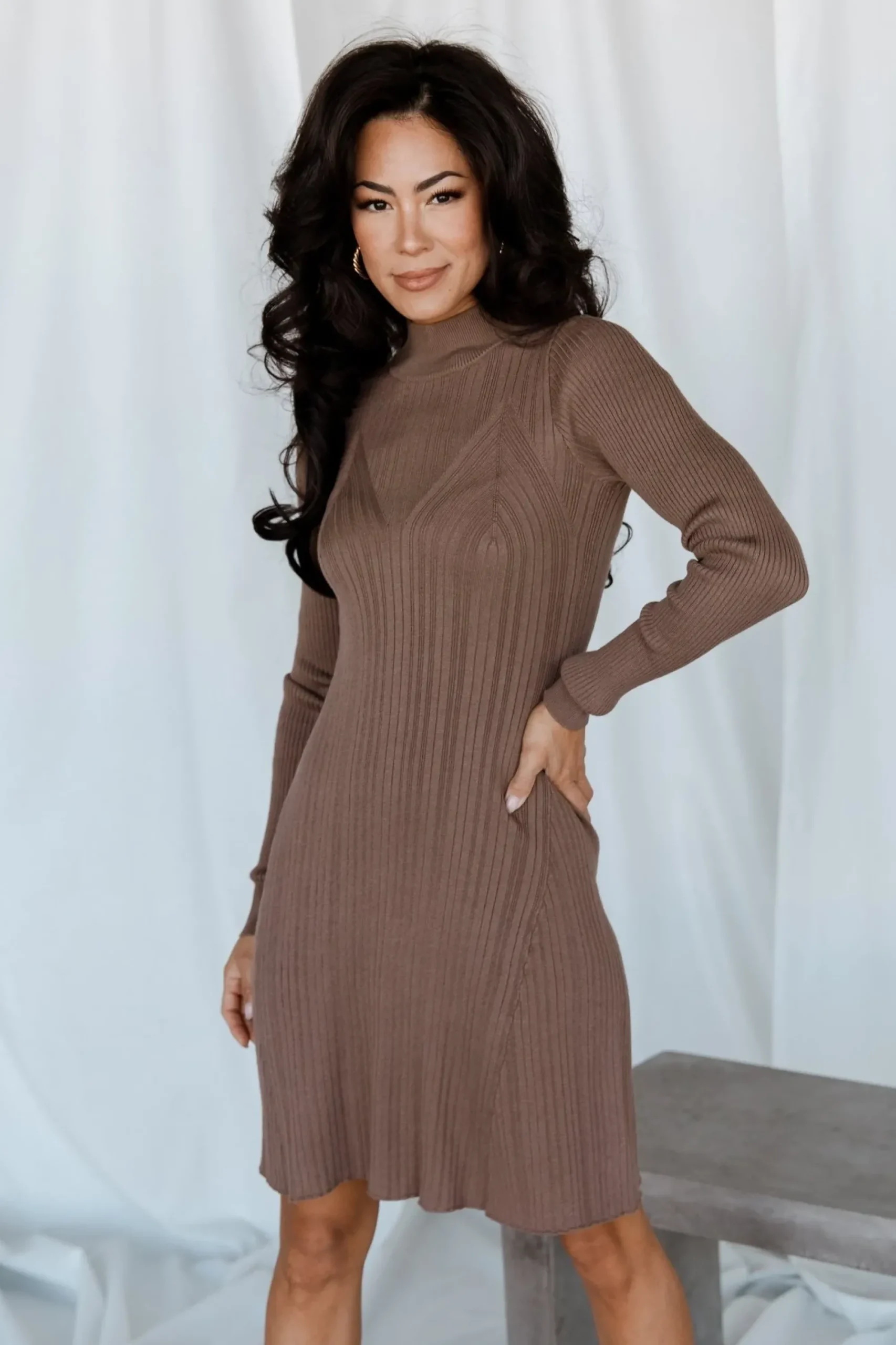 Hot Baltic Born Dastrup Ribbed Dress | Brown
